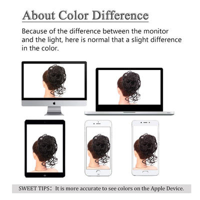 InspiritStyle Messy Bun Hair Piece Scrunchie Extension Tousled Updo Hair Bun Ponytail Hair Hairpieces Synthetic Chignon for Women