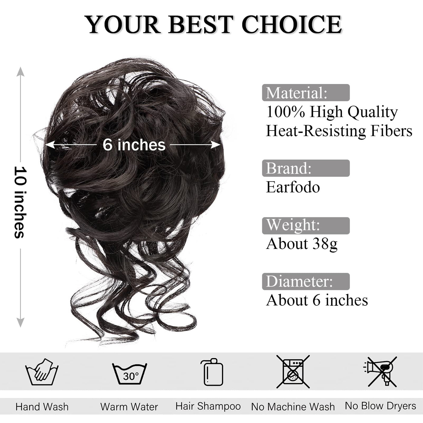 InspiritStyle Messy Bun Hair Piece Scrunchie Extension Tousled Updo Hair Bun Ponytail Hair Hairpieces Synthetic Chignon for Women