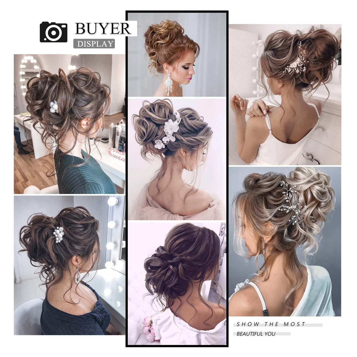InspiritStyle Messy Bun Hair Piece Scrunchie Extension Tousled Updo Hair Bun Ponytail Hair Hairpieces Synthetic Chignon for Women